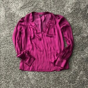 Express Pink Long Sleeve Sailor Collar Blouse